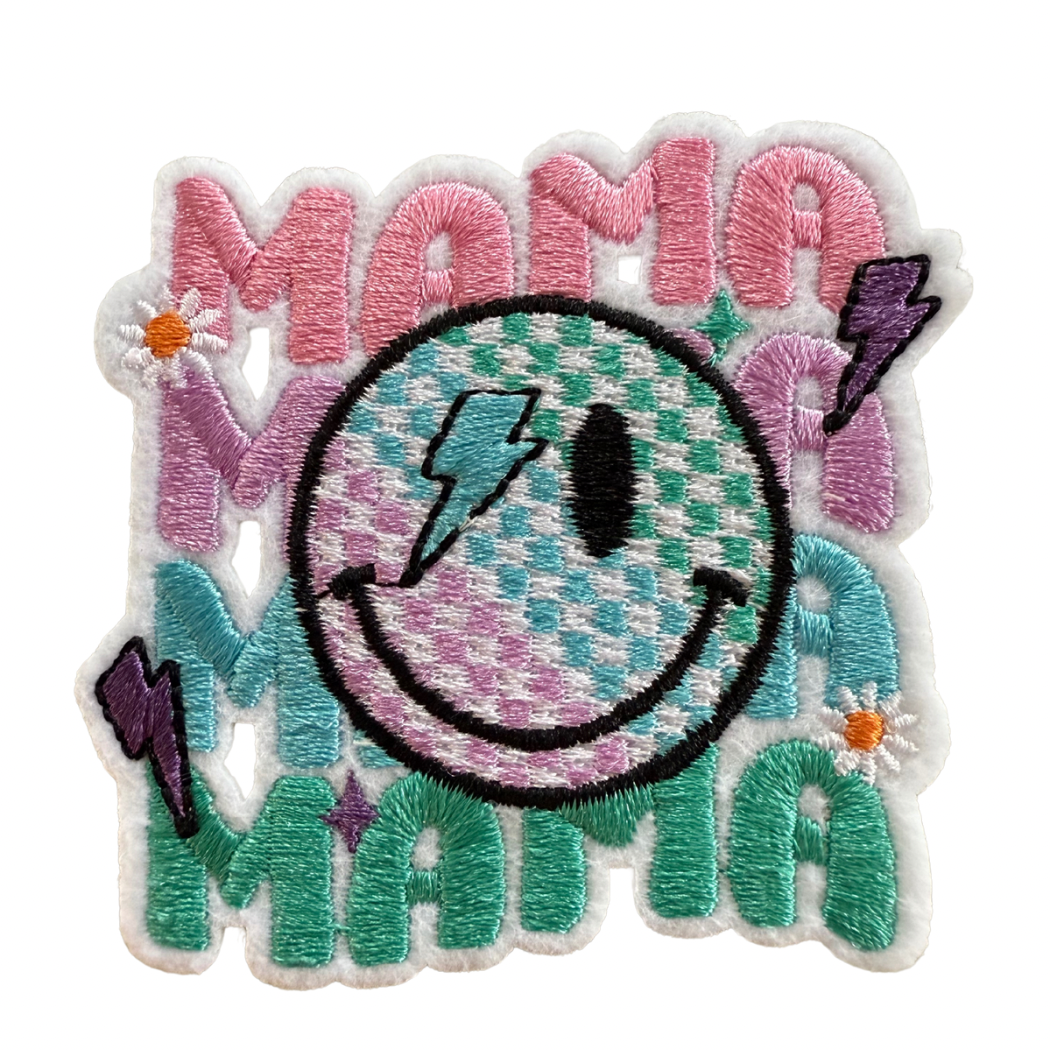 Mama Smiley Face Trucker Hat Patch