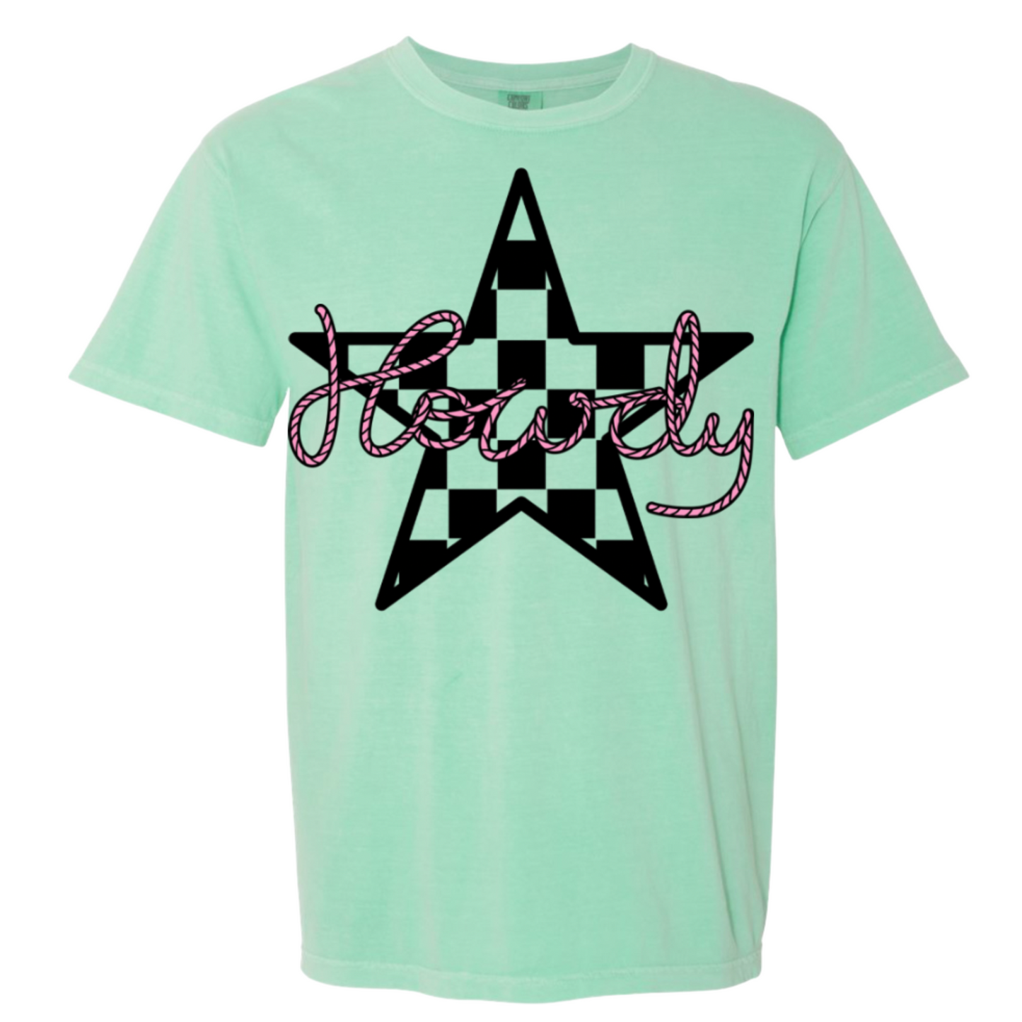Howdy Checkered Star DTF T-Shirt Transfer