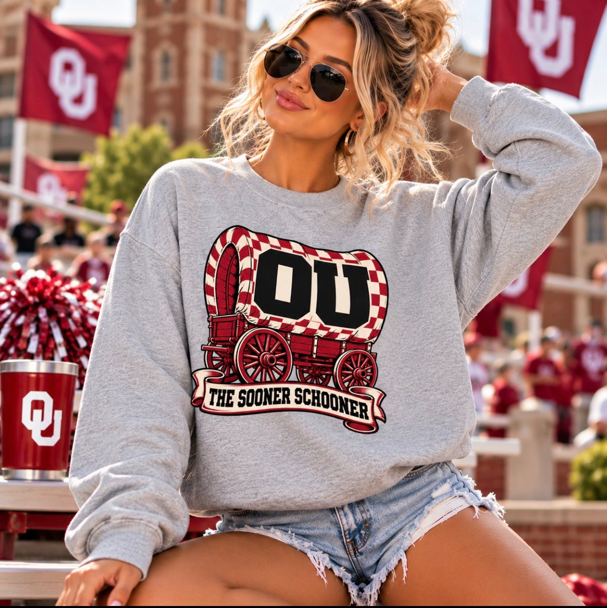 OU Oklahoma University The Sooner Schooner Sweatshirt