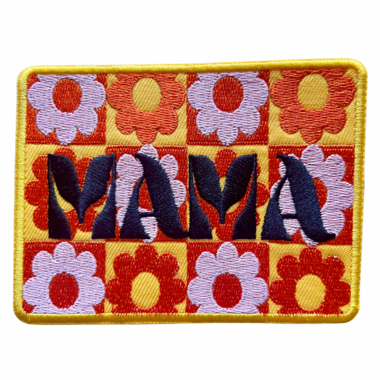 Retro Flowers XL Mama Patch