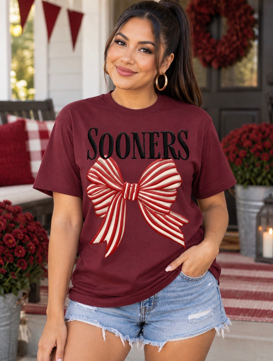OU Oklahoma Sooners Bow T Shirt