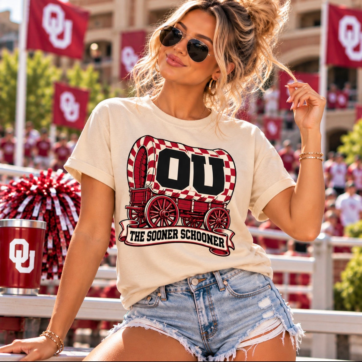 OU Oklahoma The Sooner Schooner T Shirt