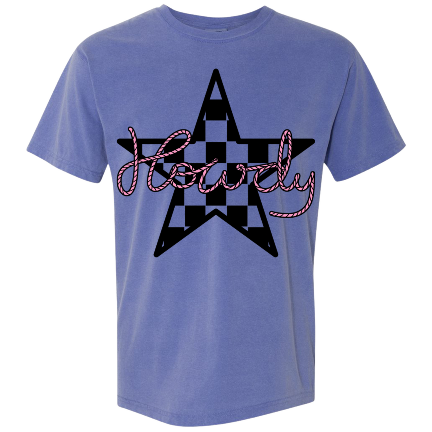 Howdy Checkered Star Comfort Colors T-Shirt