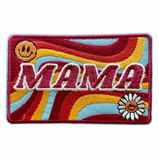 Retro Mama Smiley Trucker Hat Patch