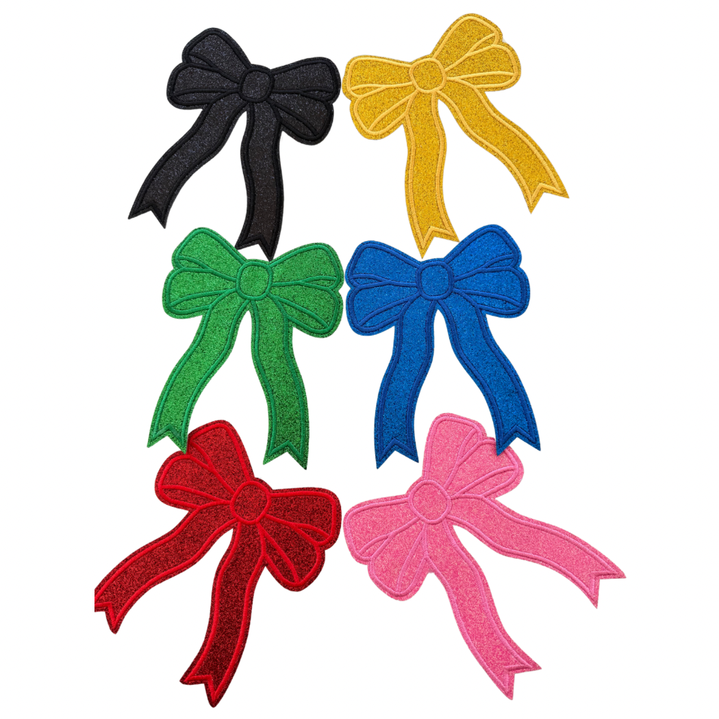 Glitter Bow Trucker Hat/TShirt/Sweatshirt Patch