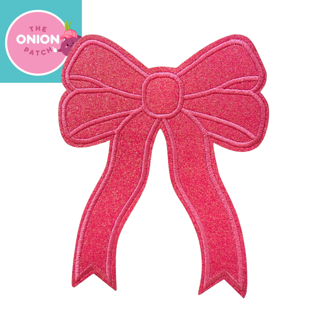 Glitter Bow Trucker Hat/TShirt/Sweatshirt Patch