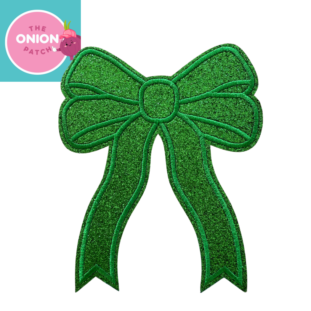 Glitter Bow Trucker Hat/TShirt/Sweatshirt Patch