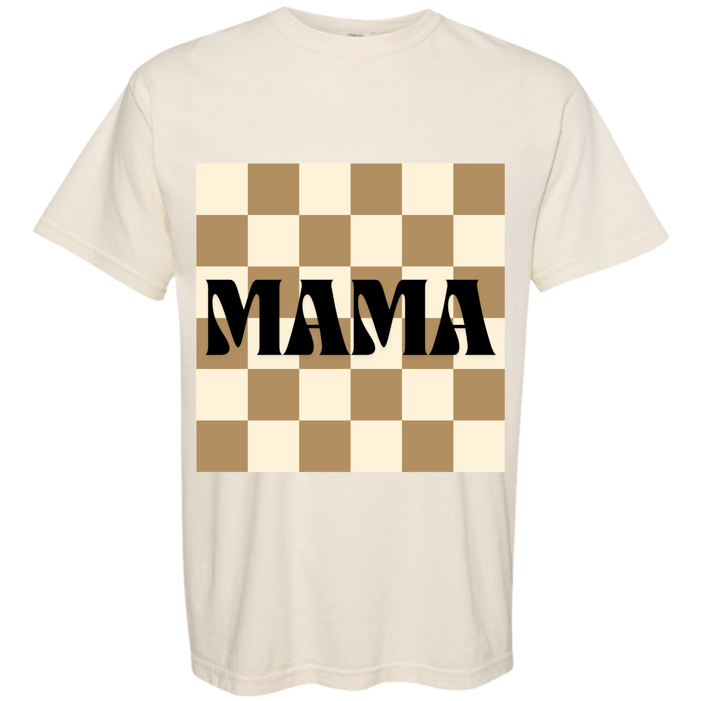 Mama Checkered Comfort Colors T-Shirt
