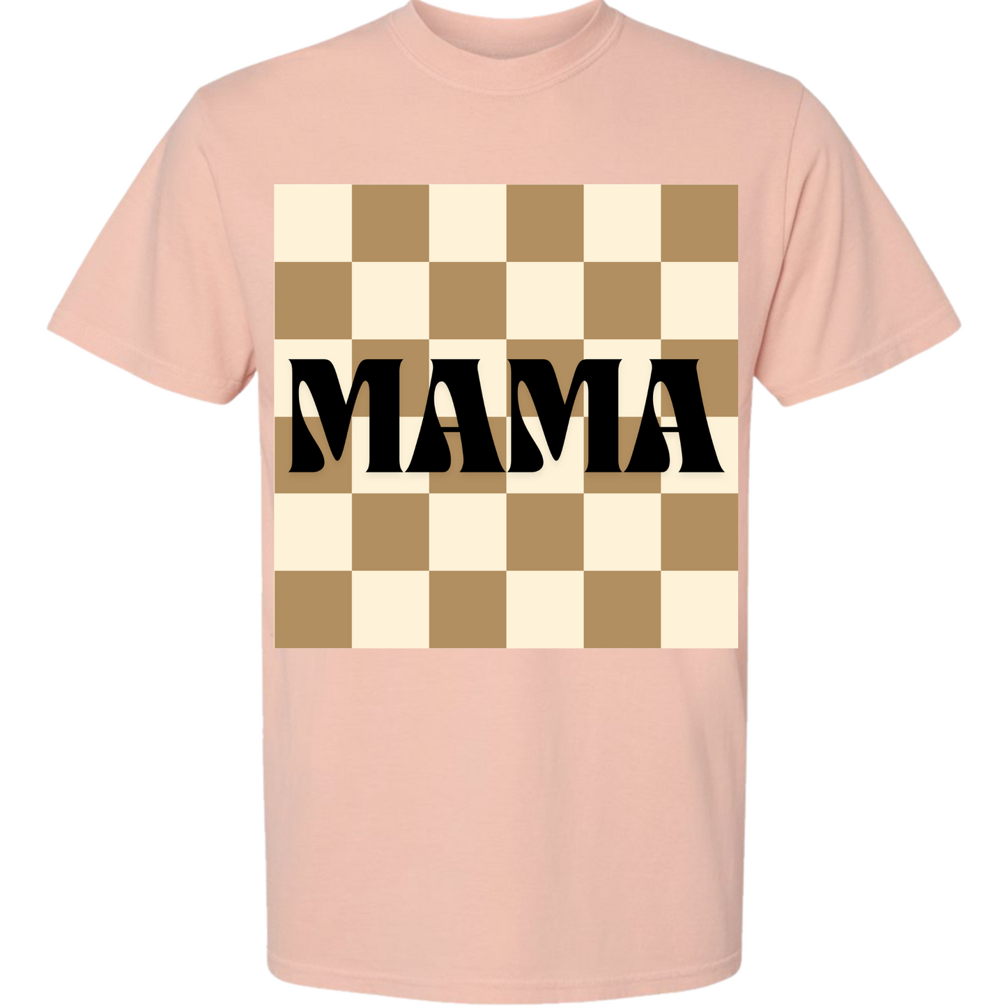 Mama Checkered Comfort Colors T-Shirt