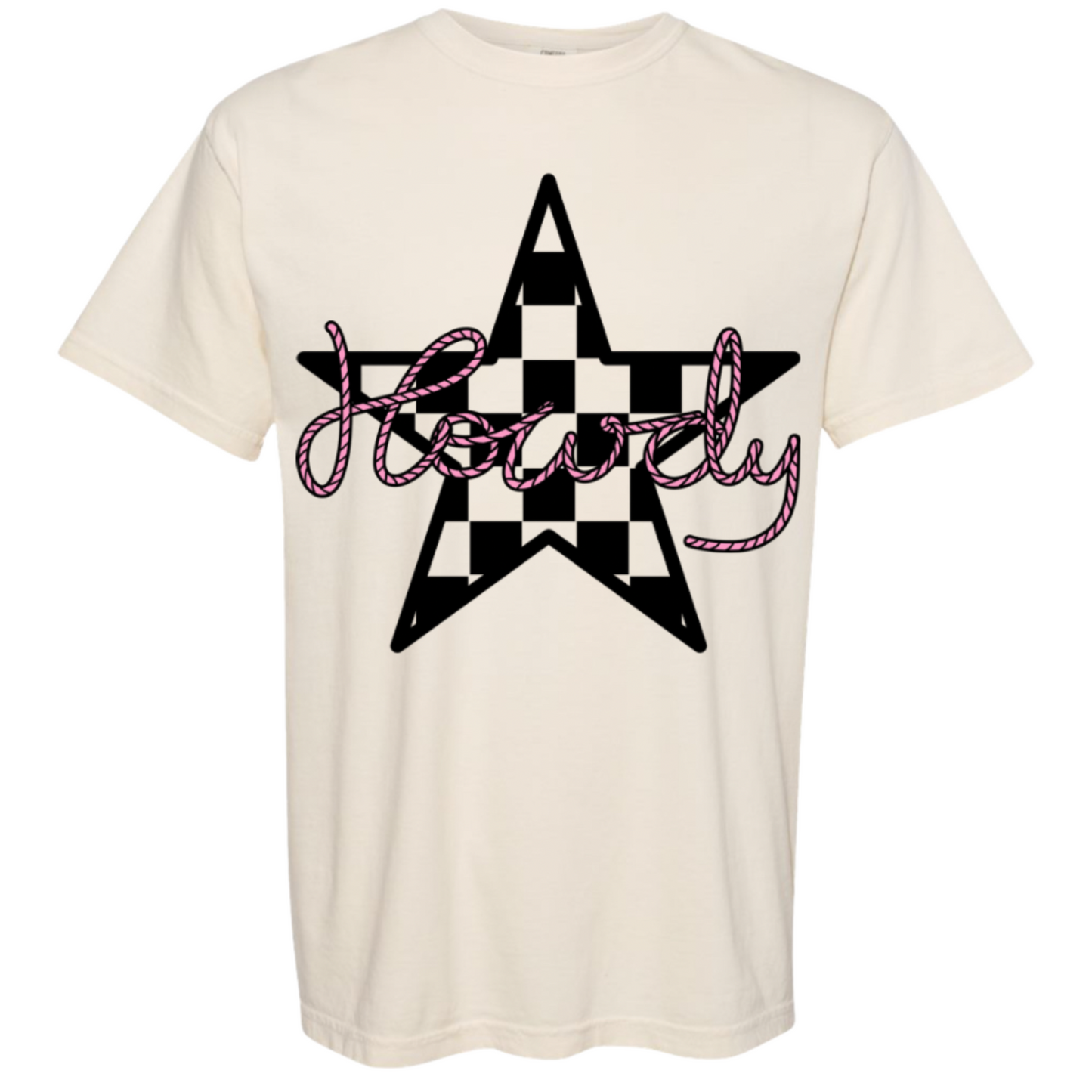 Howdy Checkered Star Comfort Colors T-Shirt