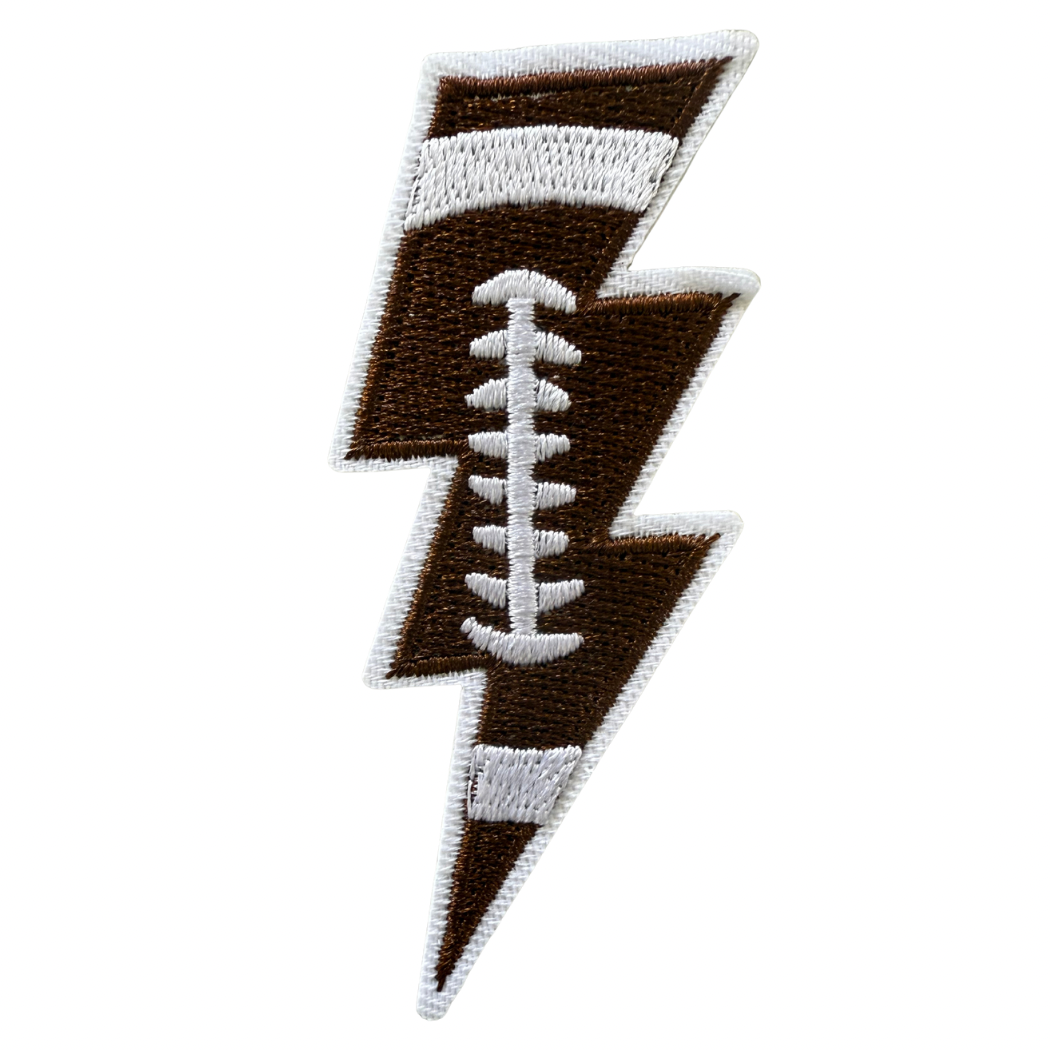 Lightening Bolt Football Trucker Hat Patch