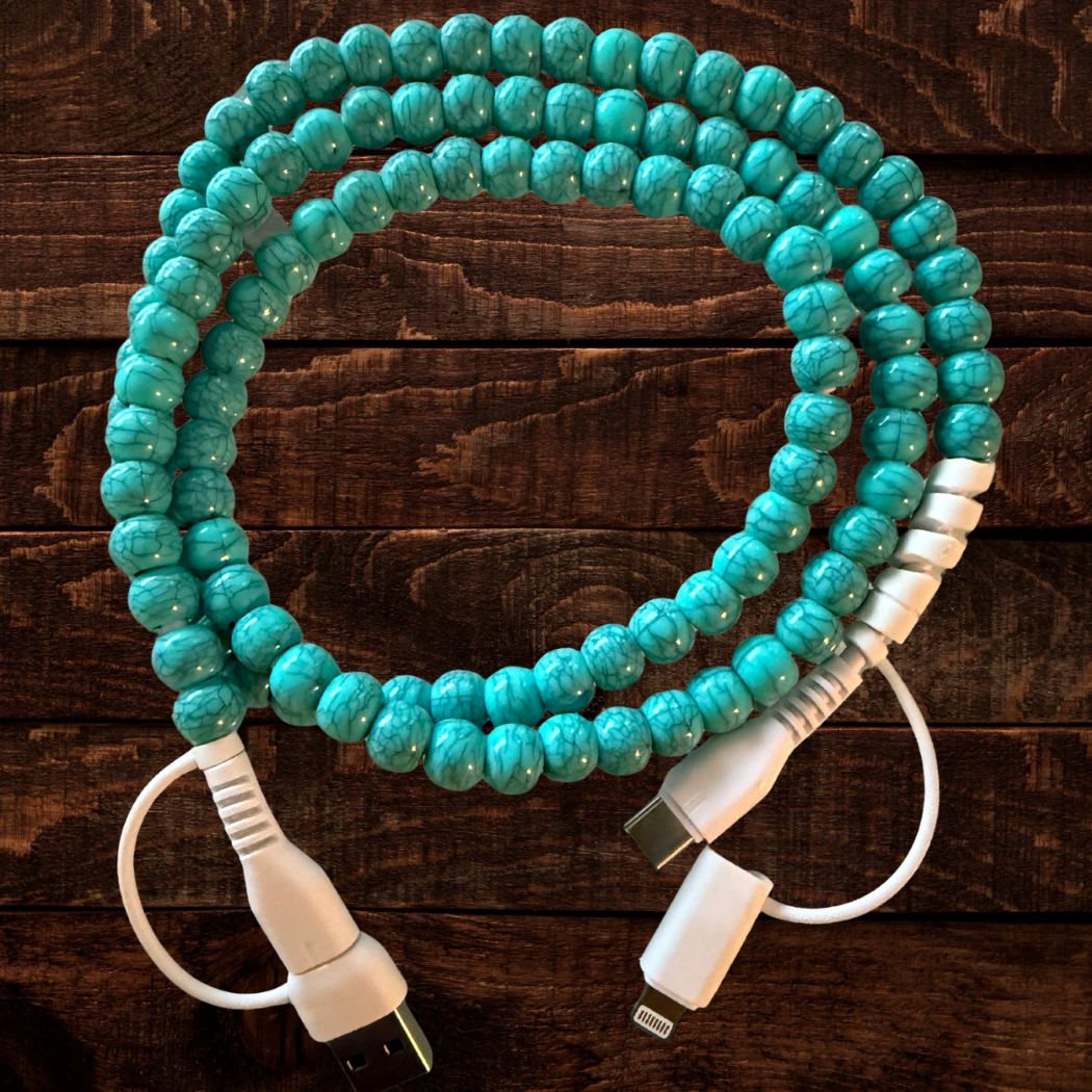 Cowgirl Turquoise 4-in-1 Beaded Charger