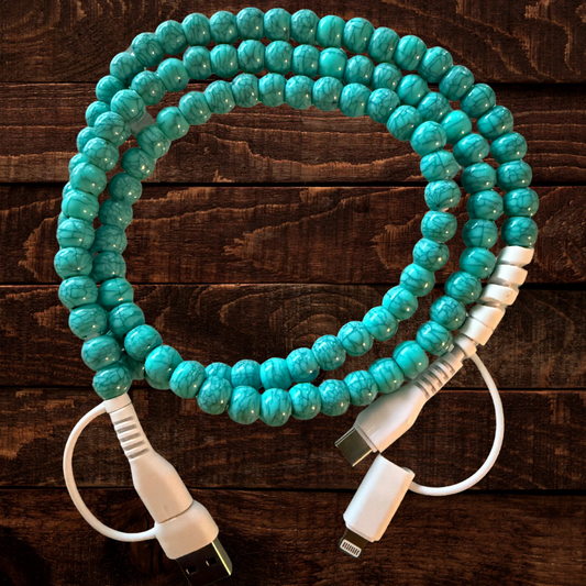 Cowgirl Turquoise 4-in-1 Beaded Charger