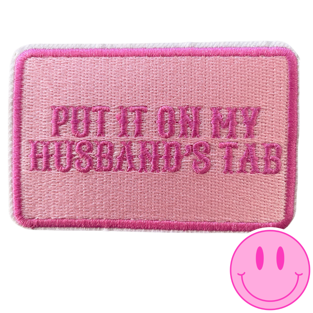 Put It On My Husband’s Tab Trucker Hat Patch