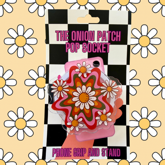 Retro Daisy Mag Safe Pop Socket Phone Grip & Stand